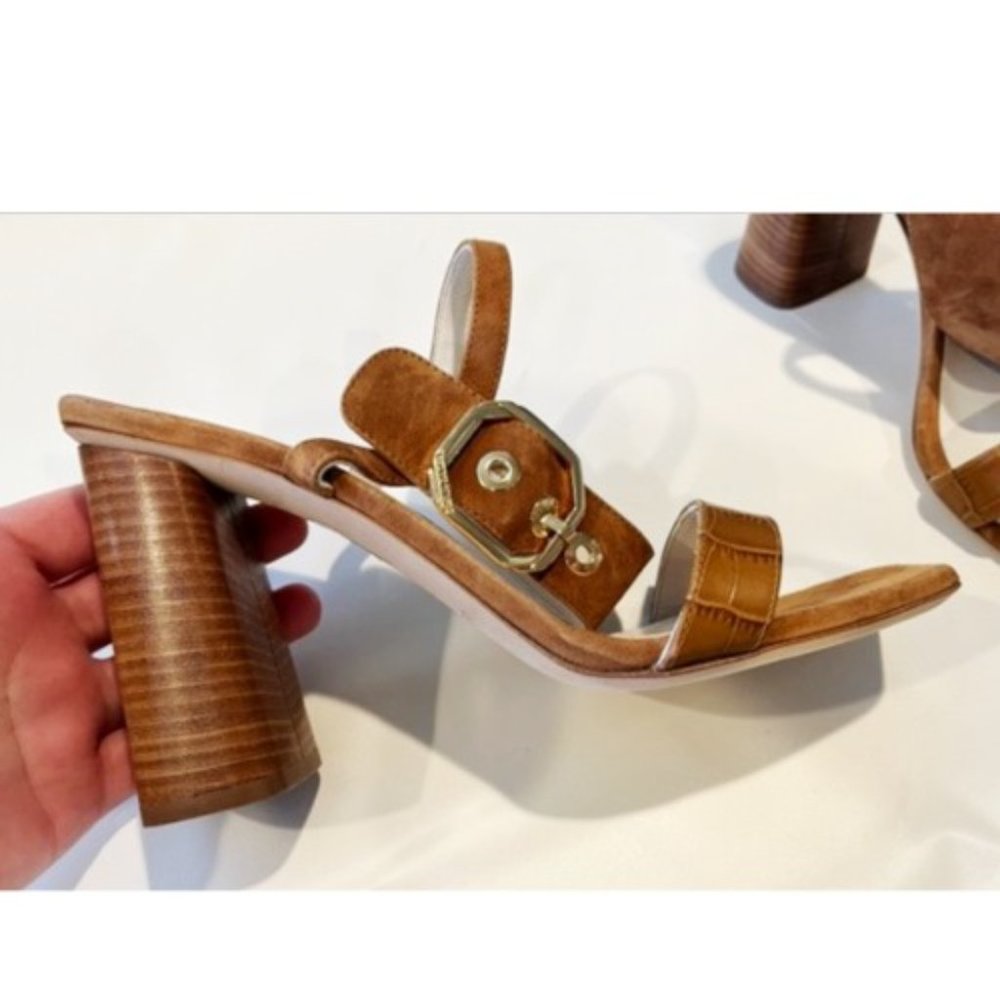 BRUNO MAGLI STRAPPY CROC EMBOSSED LEATHER SANDAL 39 9 - Picture 4 of 11